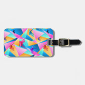 Origami Kaleidoscoop Bagagelabel (Voorkant horizontaal)
