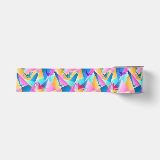 Origami Kaleidoscoop Grosgrain Lint (Voorkant)