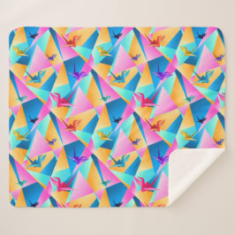 Origami Kaleidoscoop Sherpa Deken