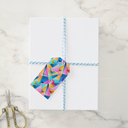 Origami Kaleidoscope Cadeaulabel (Met Touw)