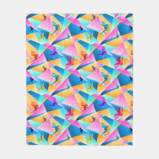 Origami Kaleidoscope Fleece Deken (Voorkant)