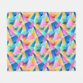 Origami Kaleidoscope Fleece Deken (Voorkant (Horizontaal))