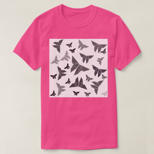 Origami Kamikaze Butterfly Pattern T-shirt (Design voorkant)