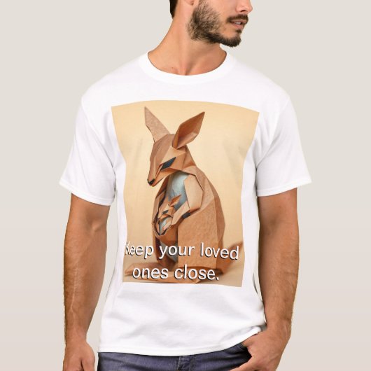 Origami Kangaroo en zijn Joey T-shirt (Voorkant)