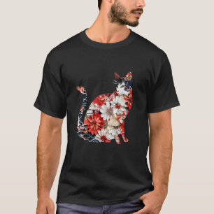 Origami kat Japanse kersenbloesem katten Japan T-shirt