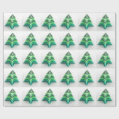 Origami kerstboom cadeaupapier (Vlak)