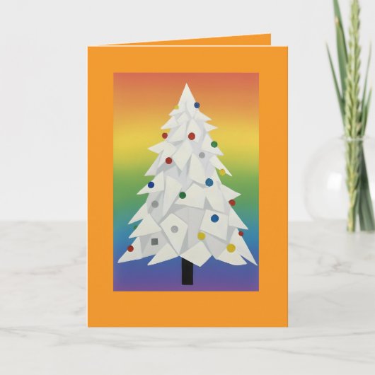 Origami Kerstboom Vouwkaart Feestdagen Kaart (Voorkant)
