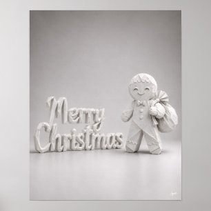 Origami Kerstbrood Merry Christmas Bord Poster