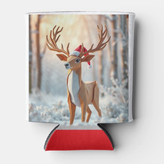 Origami kerstrendier blikjeskoeler (Voorkant)