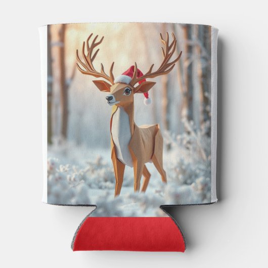 Origami kerstrendier blikjeskoeler (Achterkant)