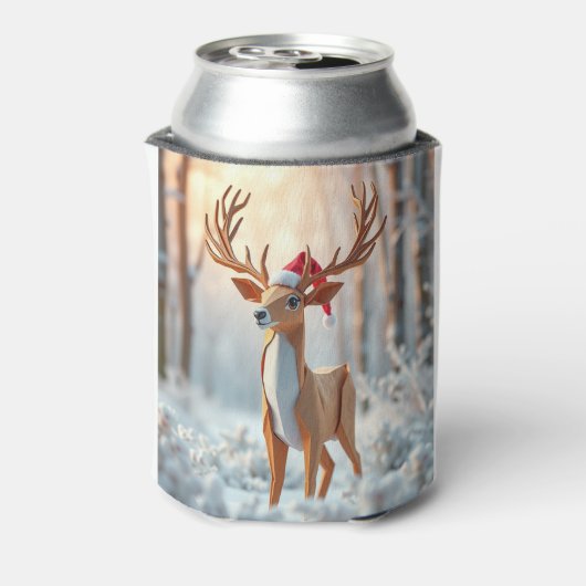 Origami kerstrendier blikjeskoeler (Blikje Achterkant)