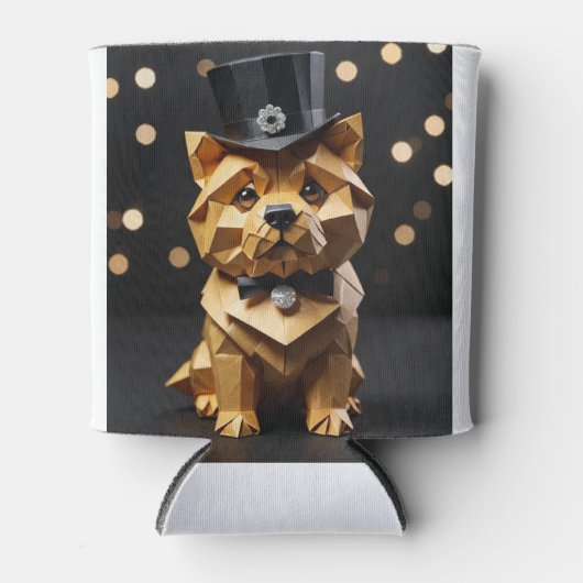 Origami Keurige Hond Blikjeskoeler (Voorkant)