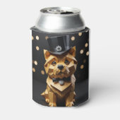 Origami Keurige Hond Blikjeskoeler (Blikje Achterkant)