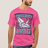 Origami King Papieren Kraan Vouwuil Master Origam T-shirt (Voorkant)
