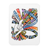 Origami kraan Japans papier veel geluk Noshi 折り紙 Magneet (Verticaal)