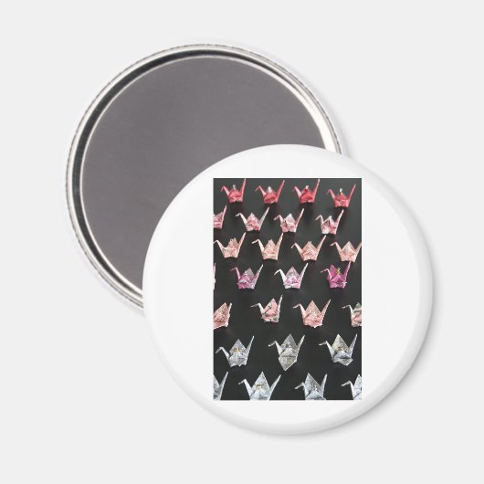 Origami kraan ornamenten magneet (Voorkant / Achterkant)