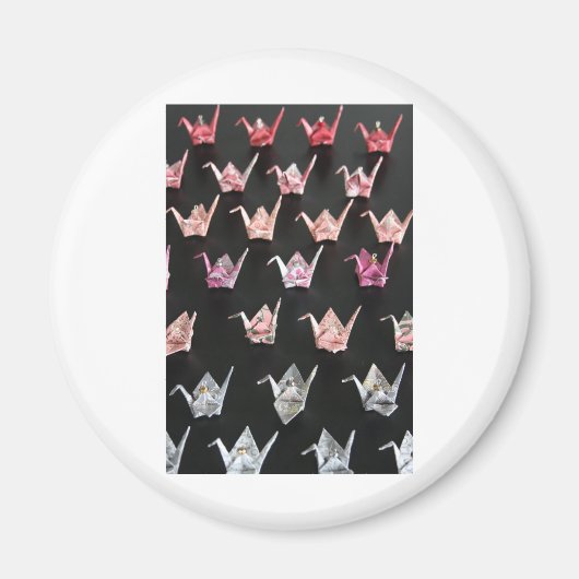 Origami kraan ornamenten magneet (Voorkant)