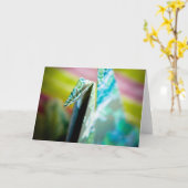 Origami kraan - Wenskaart Kaart (Gele Bloem)