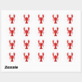 Origami kreeft ronde sticker (Vel)