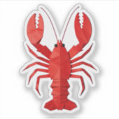 Origami kreeft sticker (Voorkant)