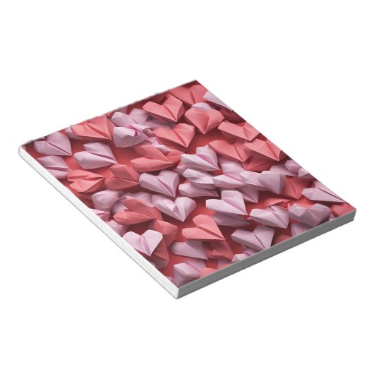 Origami Kunst - Harten Galore Notitieblok (Schuin)