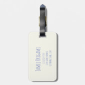 Origami Kunst Japans Vouwen Kunst Retro Kraan Bagagelabel (Achterkant verticaal)