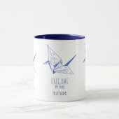 Origami Kunst Japans Vouwen Kunst Retro Kraan Mok (Midden)