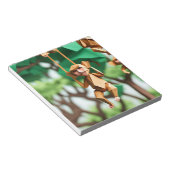 Origami Kunst - Whimsical Mischief: Speelse Aap Notitieblok (Schuin)