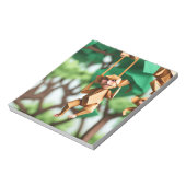 Origami Kunst - Whimsical Mischief: Speelse Aap Notitieblok (Linkerzijde)