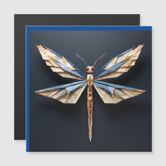 origami libel magnetische uitnodiging (Voorkant / Achterkant)