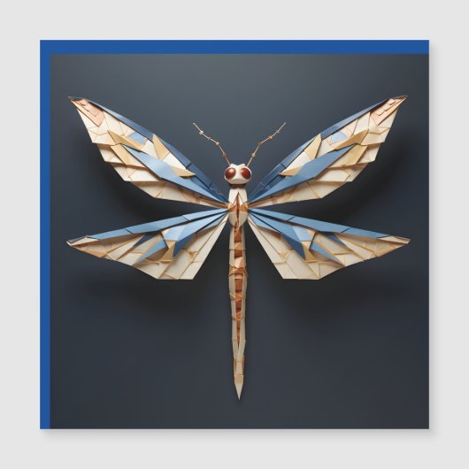 origami libel magnetische uitnodiging (Voorkant)