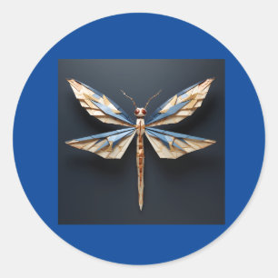origami libel ronde sticker