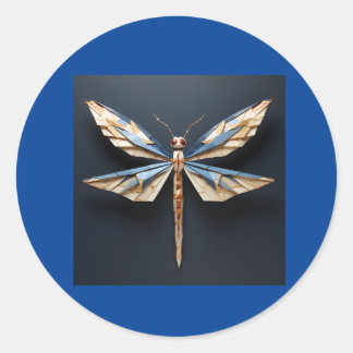 origami libel ronde sticker