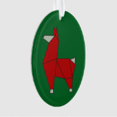 Origami Llama Acryl Ornament (voorkant)