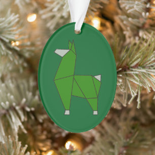 Origami Llama Acryl Ornament
