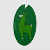 Origami Llama Acryl Ornament (voorkant)