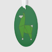 Origami Llama Acryl Ornament (voorkant)