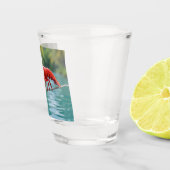 Origami Lobster on a tightrope Shot Glas (Rechts)