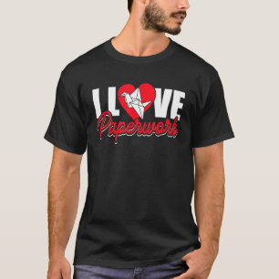 Origami Master Papier Vouwen Ambacht Kraan Ik Hou T-shirt