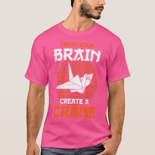 Origami Master Train Your Brain Creëer A Crane Ori T-shirt (Voorkant)