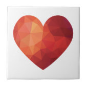 Origami modern 3d rood hart tegeltje (Voorkant)