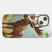 Origami Moose iPhone Hoesje (Achterkant horizontaal)