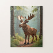 Origami Moose Legpuzzel (Verticaal)