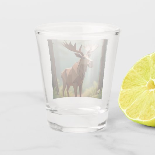 Origami Moose  Shot Glas (Achterkant)