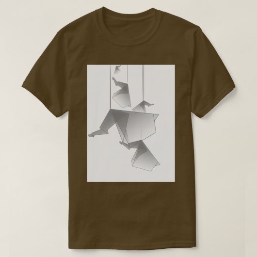 Origami olifanten wit t-shirt (Design voorkant)