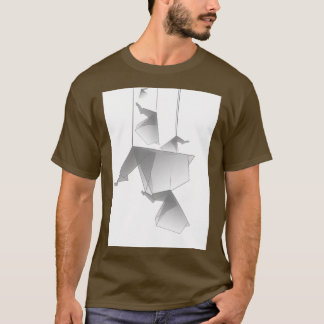 Origami olifanten wit t-shirt