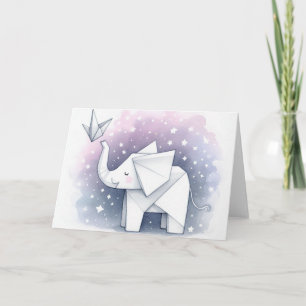 Origami Olifantenhoop en -dromen Kaart