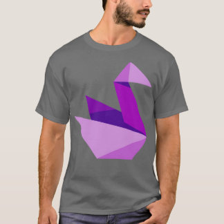Origami Origami Origami paarse kraan door Crypto D T-shirt