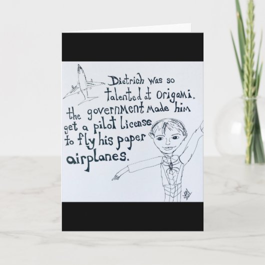 Origami Paper Airplanes Pilot License Card Kaart (Voorkant)