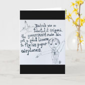 Origami Paper Airplanes Pilot License Card Kaart (Gele Bloem)